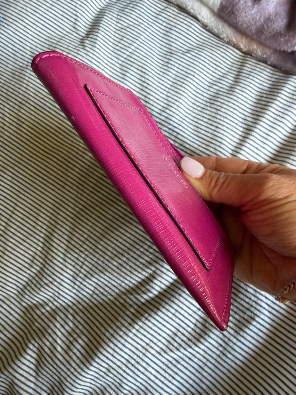 Coach Hot Pink Card Case Wallet - Picture 4 of 6